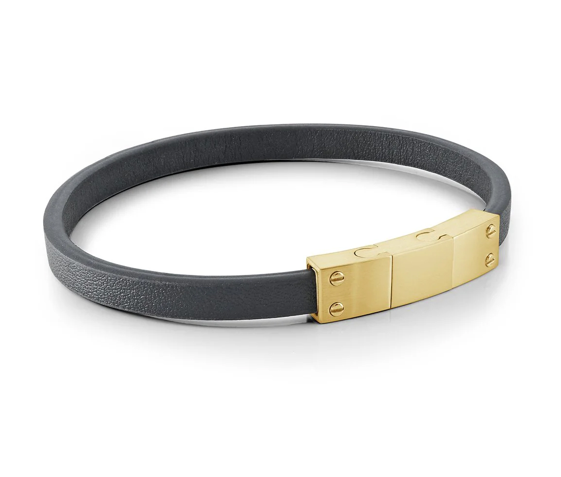 BRACELET EN CUIR ET ACIER - IG SLB700GO - ITALGEM BRACELET EN CUIR ET ACIER - IG SLB700GO - ITALGEM
