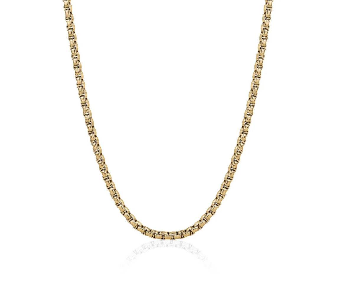 CHAINE EN ACIER/PVD OR À MAILLE CARRÉ ARRONDI - IG SYPN32/22 - ITALGEM CHAINE EN ACIER/PVD OR À MAILLE CARRÉ ARRONDI - IG SYPN32/22 - ITALGEM