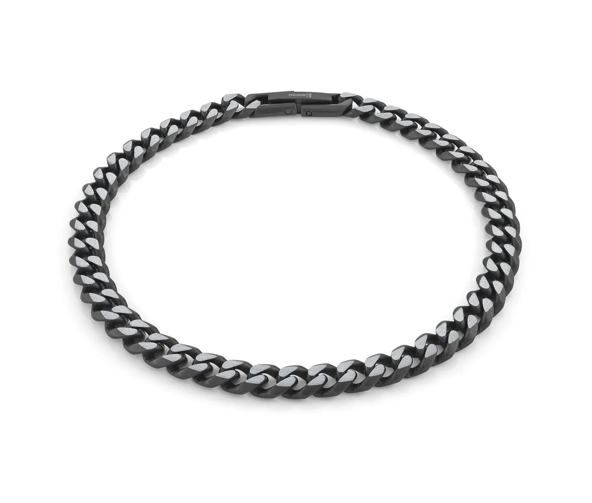 BRACELET EN ACIER/PVD NOIR À MAILLE GOURMETTE - IG SMB511 - ITALGEM BRACELET EN ACIER/PVD NOIR À MAILLE GOURMETTE - IG SMB511 - ITALGEM