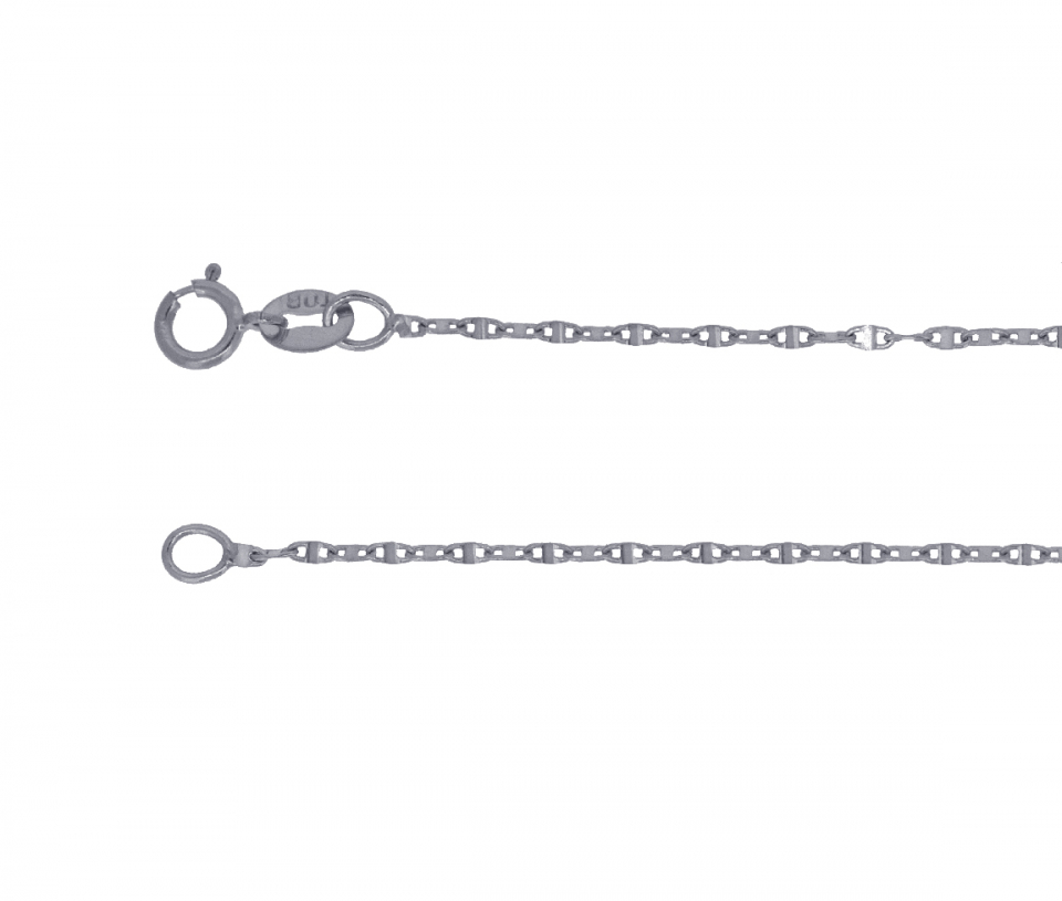 CHAINE 10K BL. 20'' PLAQUE OVALE - S FLP030W 20 - BIJOUX D'IMPORTATION CHAINE 10K BL. 20'' PLAQUE OVALE - S FLP030W 20 - BIJOUX D'IMPORTATION