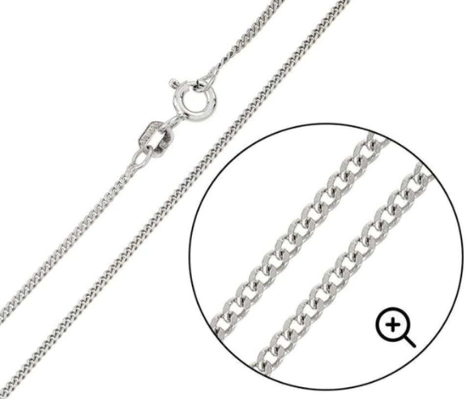 CHAINE EN ARGENT À MAILLE GOURMETTE - SP CH612/18 - BIJOUX D'IMPORTATION CHAINE EN ARGENT À MAILLE GOURMETTE - SP CH612/18 - BIJOUX D'IMPORTATION