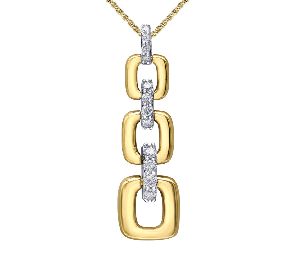 PENDENTIF EN OR 2 TONS SERTI DE DIAMANTS - CR DD8088 - BIJOUX CANADIEN PENDENTIF EN OR 2 TONS SERTI DE DIAMANTS - CR DD8088 - BIJOUX CANADIEN