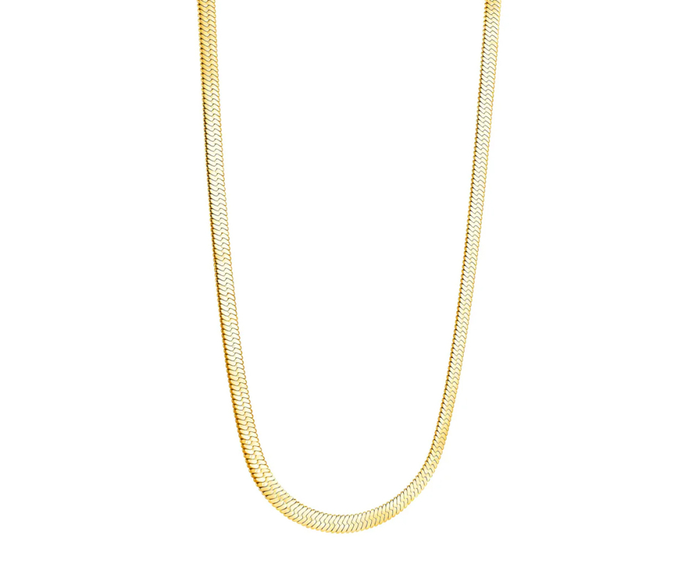 CHAINE EN ACIER/PVD OR À MAILLE CHEVRON (HERRINGBONE) - IG SWN51 - VELORIA CHAINE EN ACIER/PVD OR À MAILLE CHEVRON (HERRINGBONE) - IG SWN51 - VELORIA