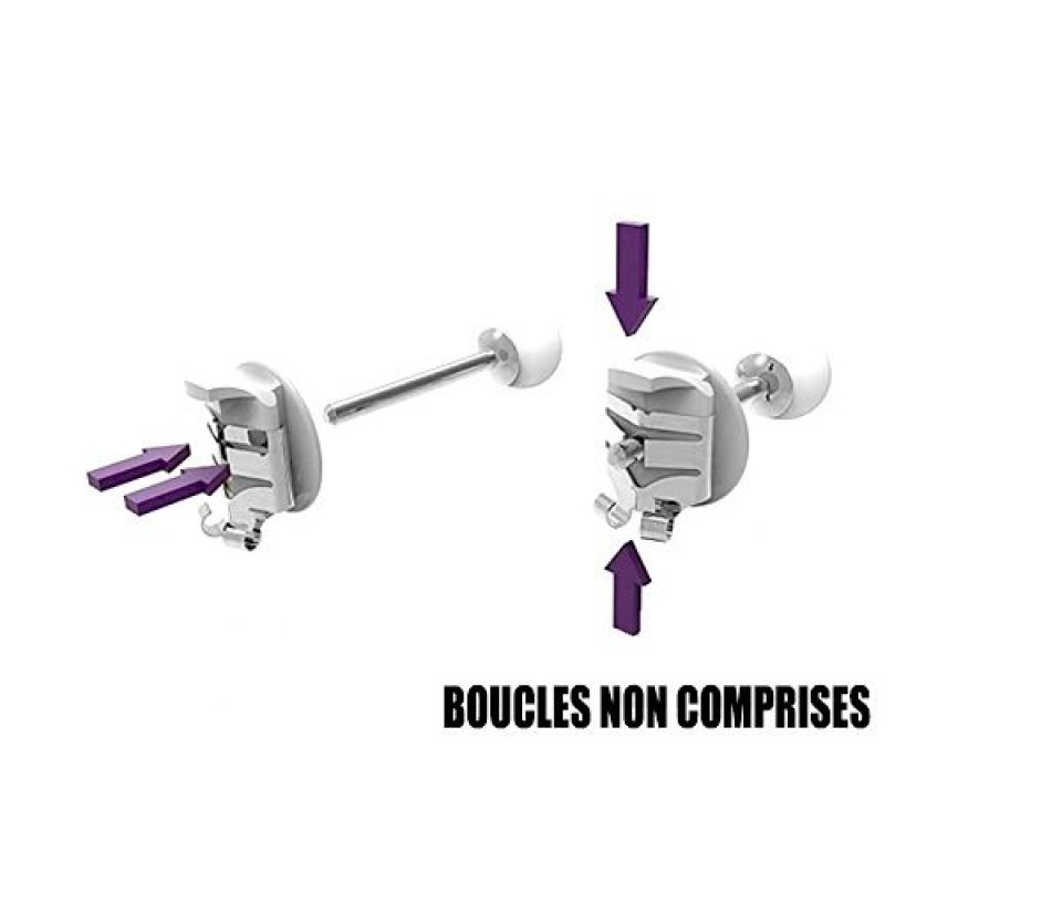 2 PAIRES FERMOIR SÉCURITÉ ACIER - H LOX2SDP - HIRSCH 2 PAIRES FERMOIR SÉCURITÉ ACIER - H LOX2SDP - HIRSCH
