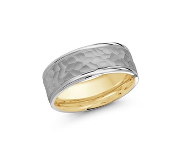 JONC HOMME EN OR 10K 2TONS 8MM DE LARGEUR - ML LUX169 8WY - MALO 