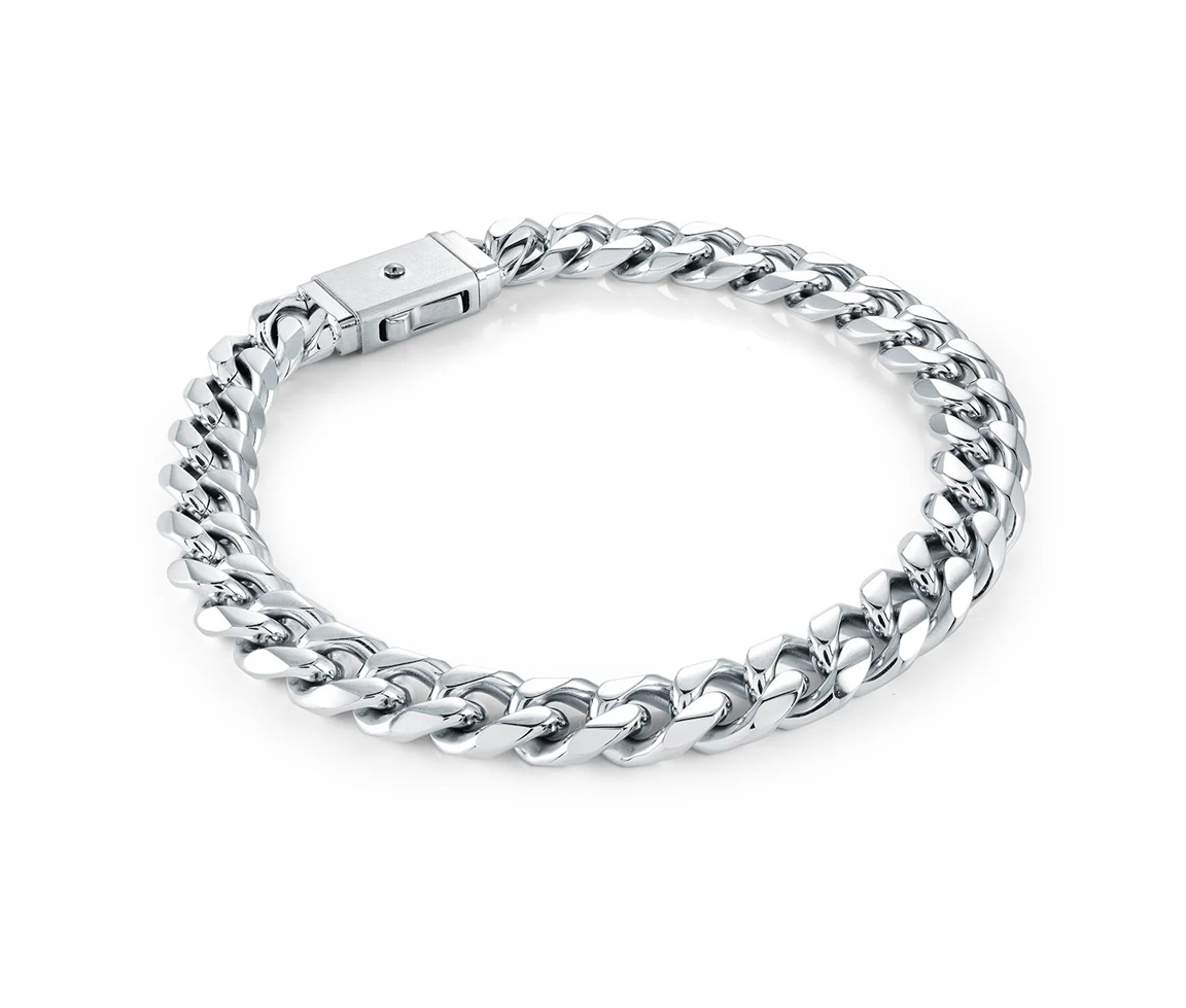 BRACELET EN ACIER OU ACIER/PVD OR À MAILLE GOURMETTE - IG SMB805/8.5 - ITALGEM