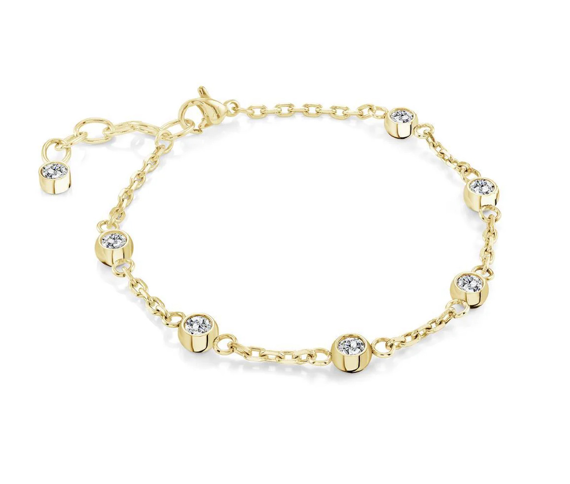 BRACELET ROLO AVEC CUBIQUES - IG SWB261/6GO - MINI-VÉLORIA