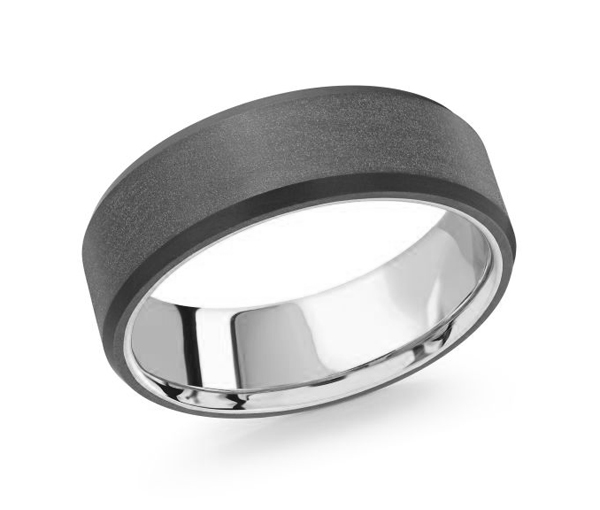 JONC EN OR 14K ET FIBRE DE CARBONE - ML MRDA101W7 - MALO 