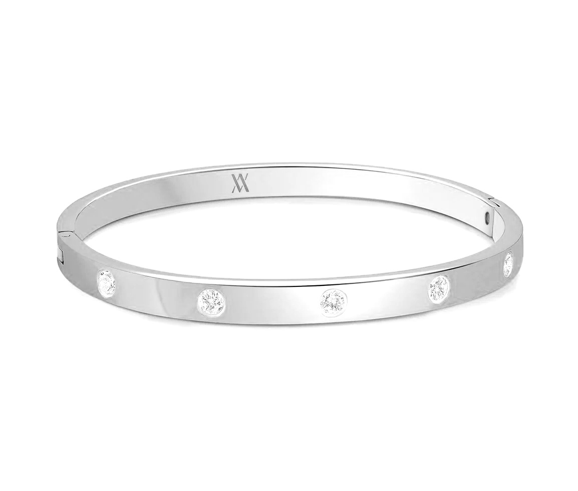 BRACELET BANGLE AVEC CUBIQUES - IG SWBG114 - VÉLORIA
