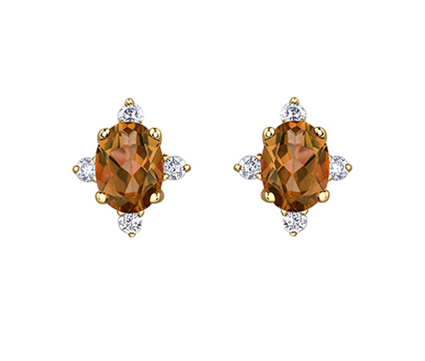 BOUCLES AVEC PIERRES DE NAISSANCES ET DIAMANTS - CR DX894YCI - BIJOUX CANADIEN