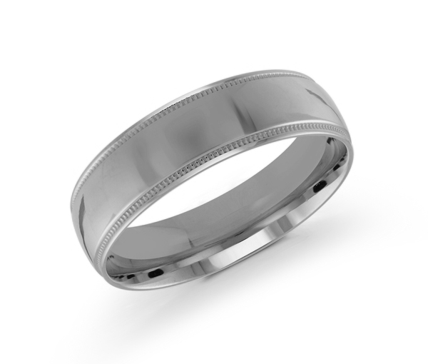 JONC EN OR 6MM DE LARGEUR AVEC MOTIF MILGRAIN SUR LES CÔTÉS - ML J102/6WL10 - MALO 