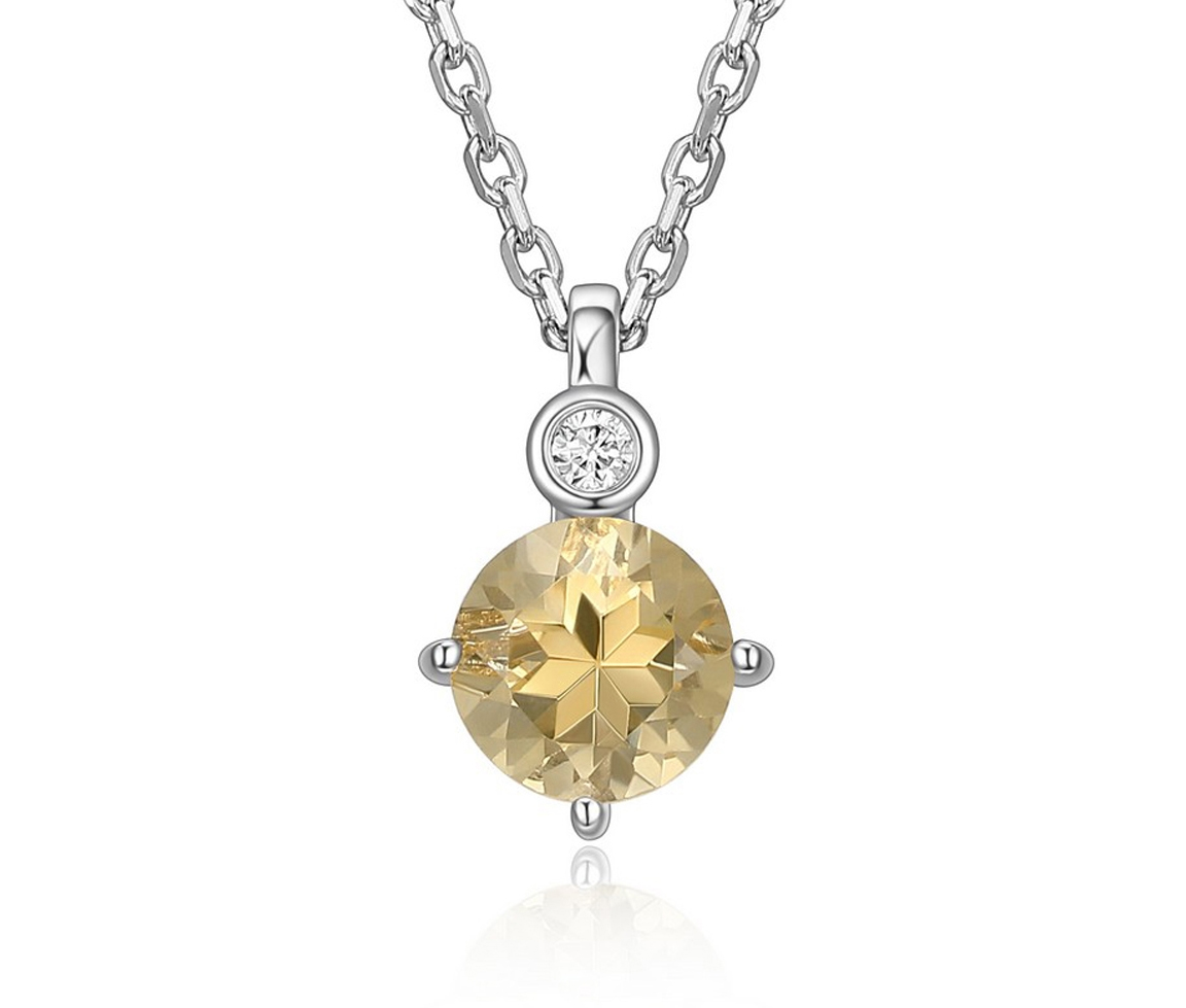 PENDENTIF AVEC PIERRE VARIEES VERITABLES ET D'UN DIAMANT - PJ R0LBUX1546 - ELLE