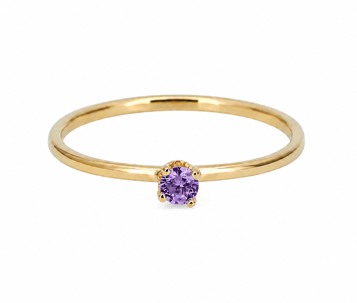 BAGUE AVEC PIERRE DE NAISSANCE VARIÉE - SJ BE01Y/02 - BIJOUTERIE SUISSE INC.