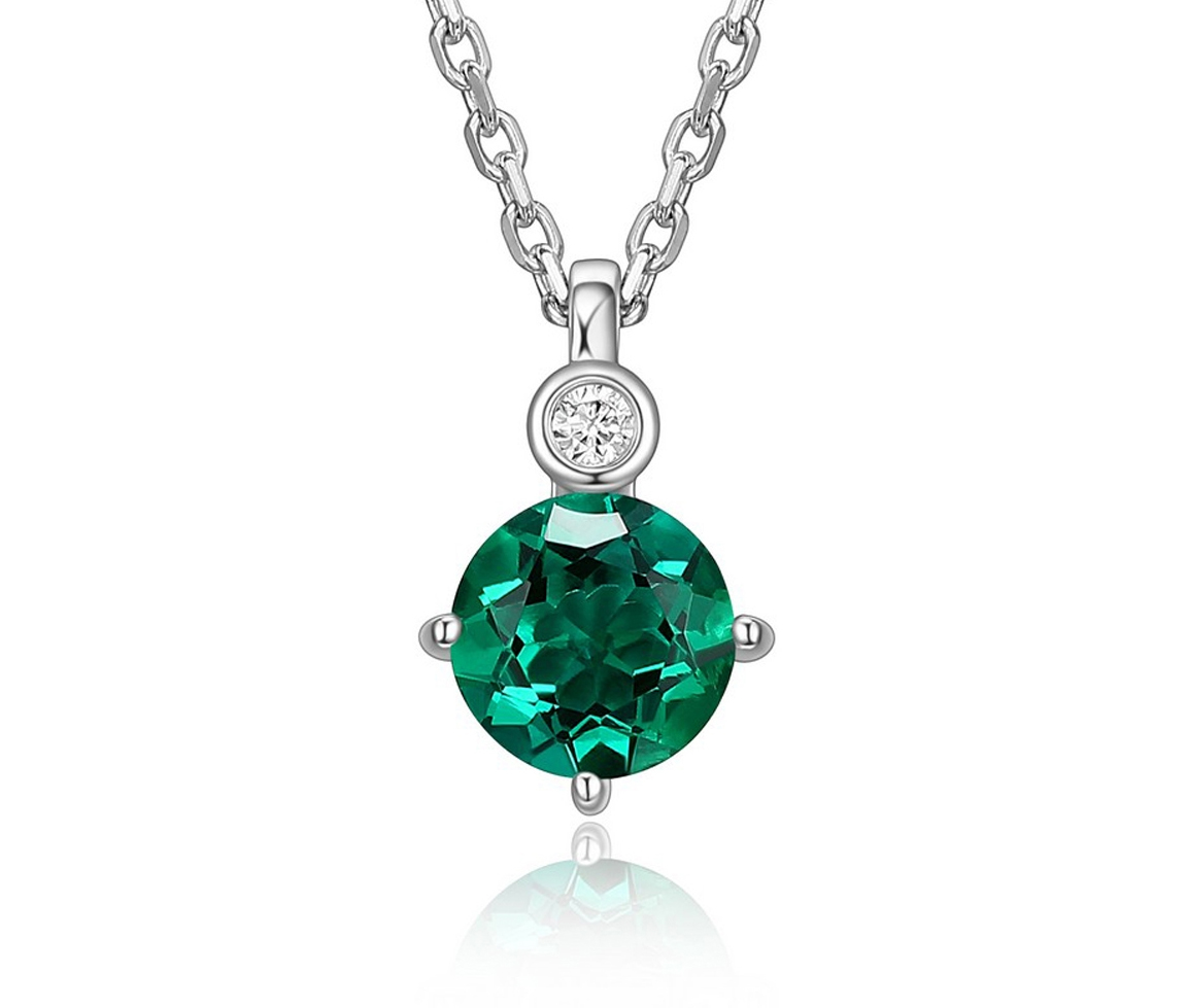PENDENTIF AVEC PIERRE VARIEES VERITABLES ET D'UN DIAMANT - PJ R0LBUX6146 - ELLE