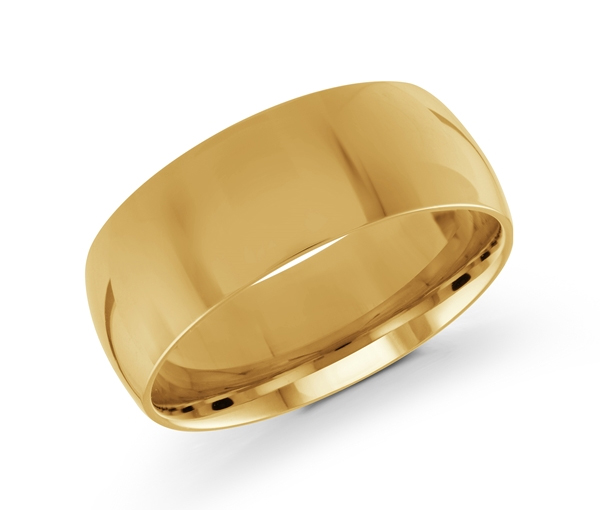 JONC DÔME UNI EN OR CONFORT FIT 7MM DE LARGEUR 2MM D'ÉPAISSEUR - ML J200/8Y7 - MALO 