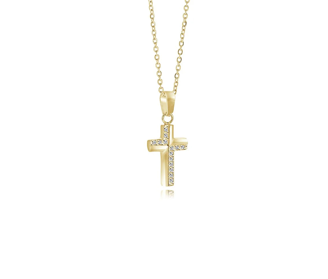PENDENTIF CROIX AVEC CUBIQUES - IG SC256GO - MINI-VÉLORIA
