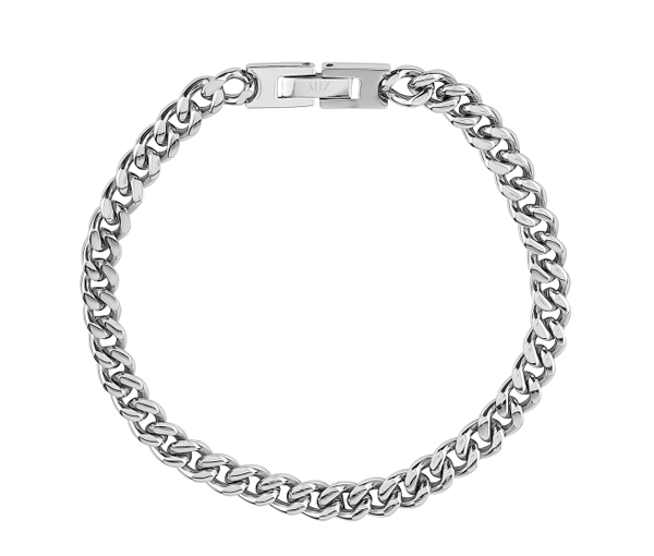 BRACELET EN ACIER À MAILLE GOURMETTE