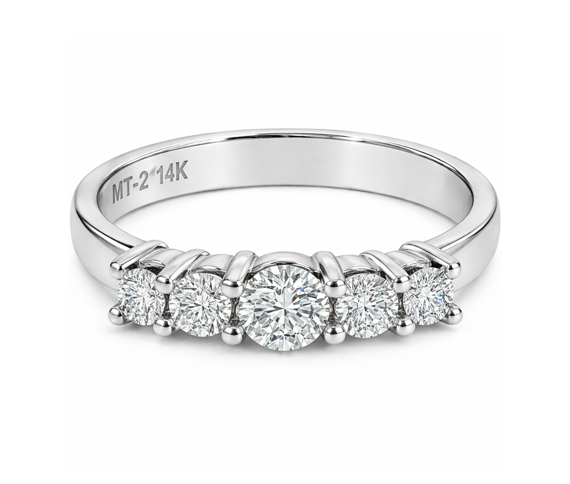 JONC EN OR AVEC DIAMANTS - MK 1551LW6 - FAIT AU CANADA