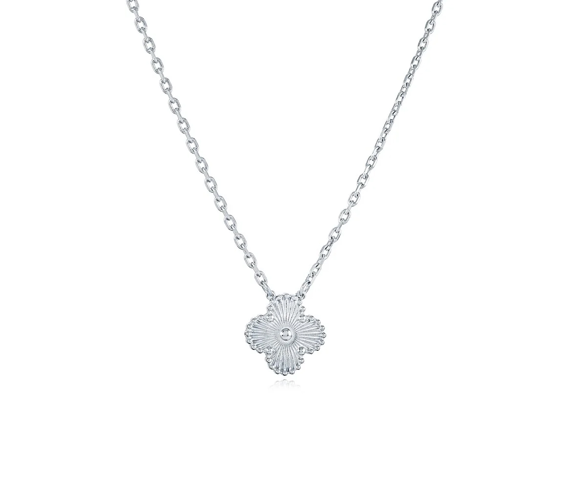 COLLIER TRÈFLE EN ACIER OU ACIER/PVD OR - IG SWN118 - VÉLORIA