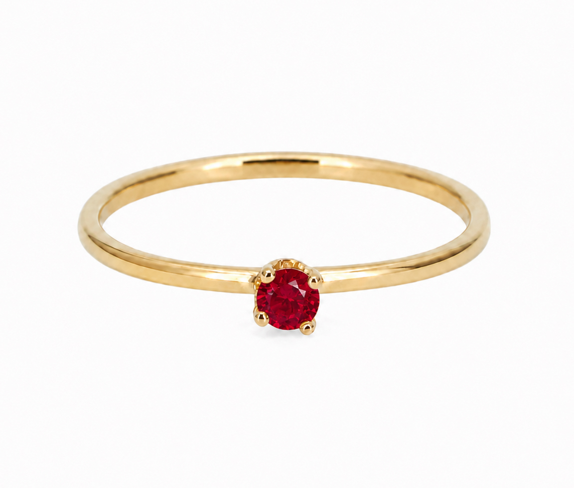 BAGUE AVEC PIERRE DE NAISSANCE VARIÉE - SJ BE01Y/07 - BIJOUTERIE SUISSE INC.