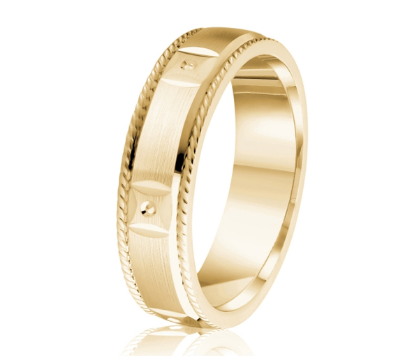 JONC EN OR OU EN PLATINE AVEC MOTIF STUD ET CORDELETTES SUR LES CÔTÉS - ML GH1256Y14 - MALO 