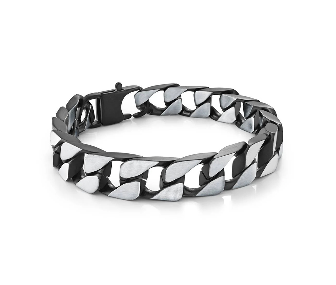 BRACELET À MAILLE GOURMETTE - IG SMB767BK8.5 - ITALGEM