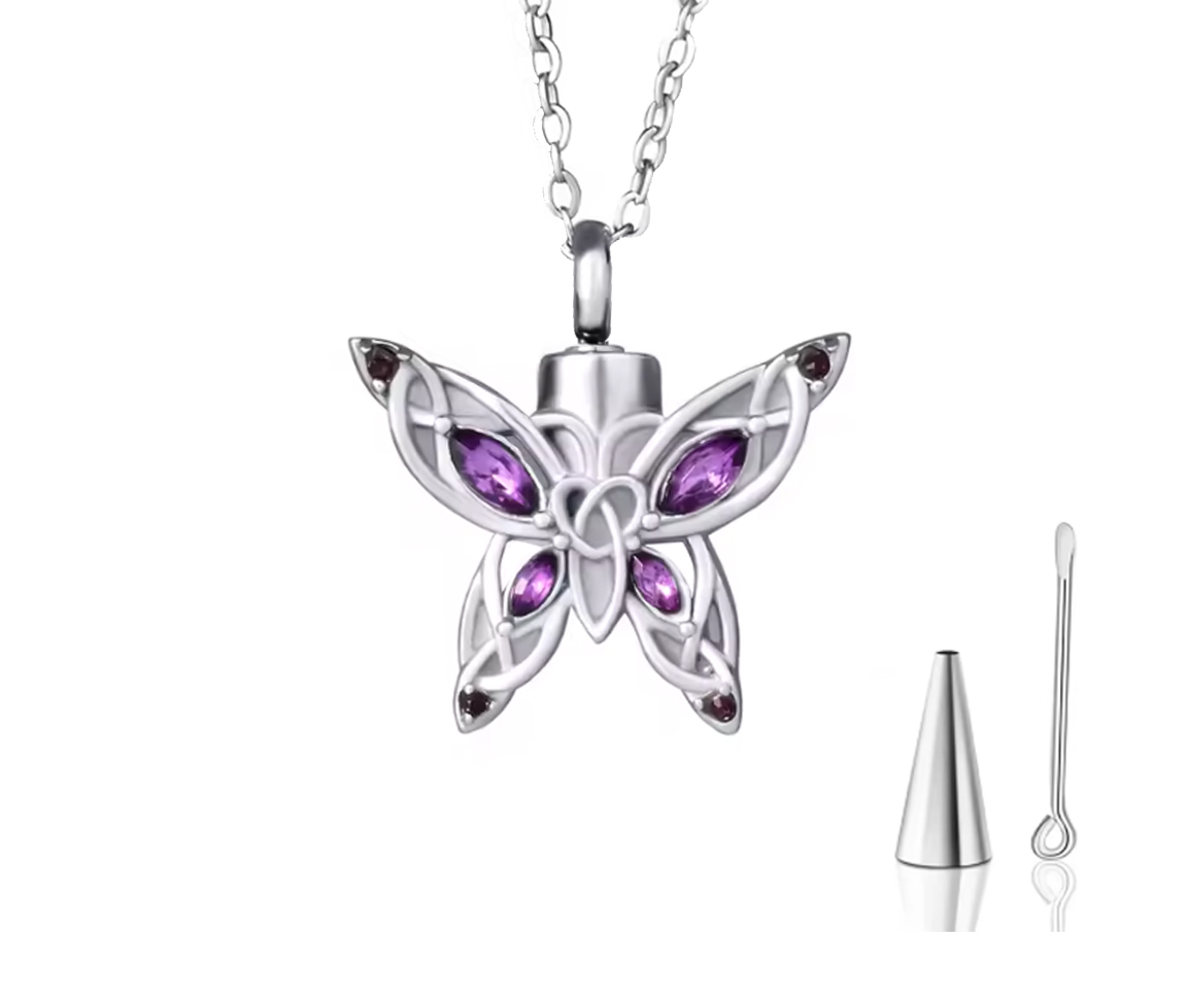 URNE POUR CENDRES PAPILLON - SJ CREM17V - BIJOUTERIE SUISSE INC.