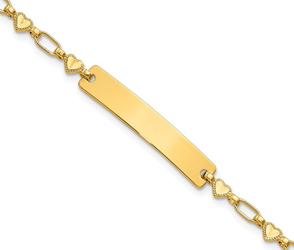 BRACELET D'IDENTITÉ EN ARGENT/PVD OR - QG QID246GP - IMPORTATION