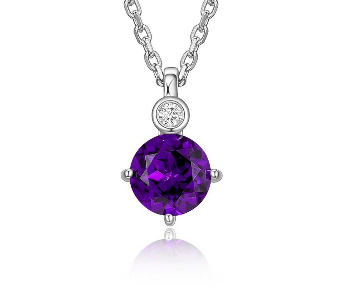 PENDENTIF AVEC PIERRE VARIEES VERITABLES ET D'UN DIAMANT - PJ R0LBUX1346 - ELLE