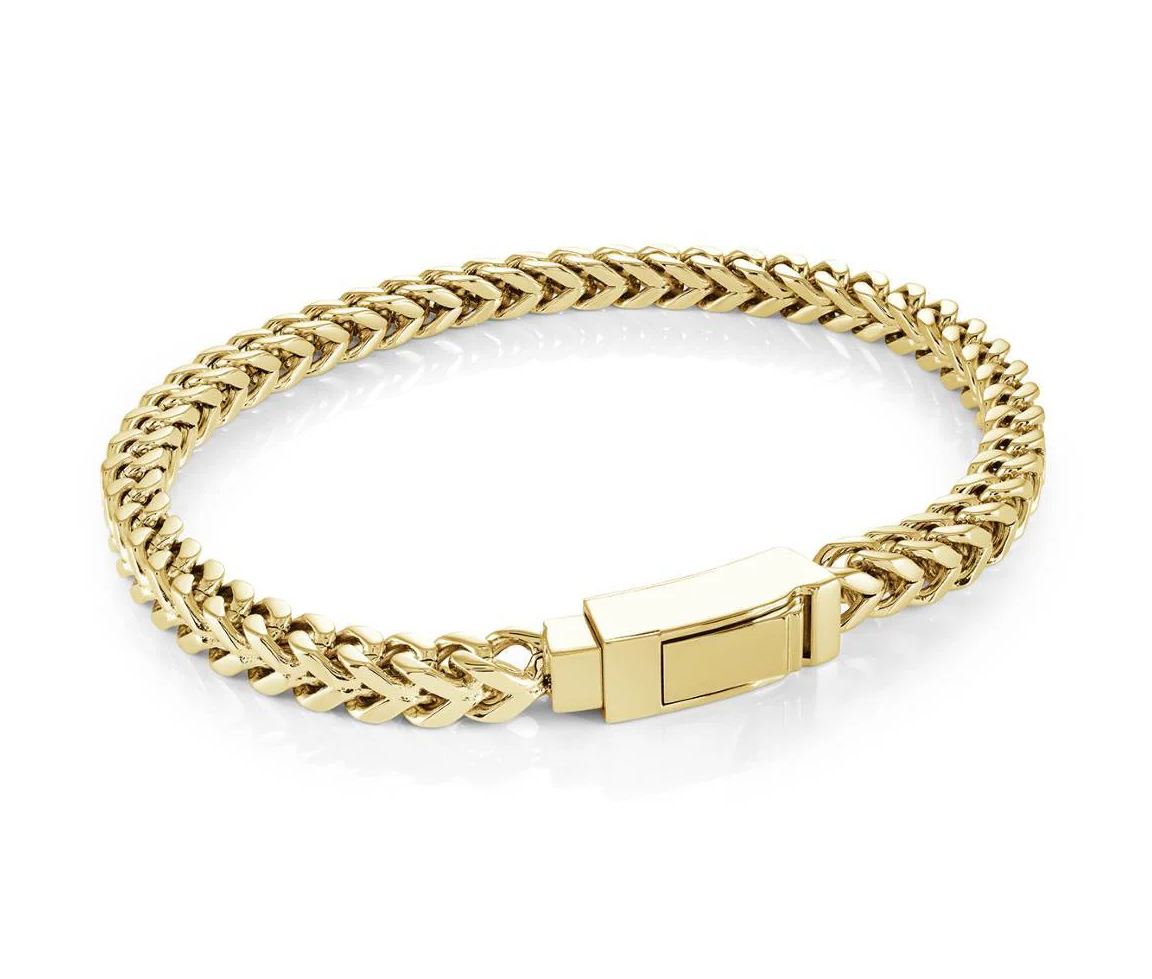 BRACELET EN ACIER OU ACIER/PVD OR À MAILLE FRANCO - IG SMB831GO8.5 - ITALGEM