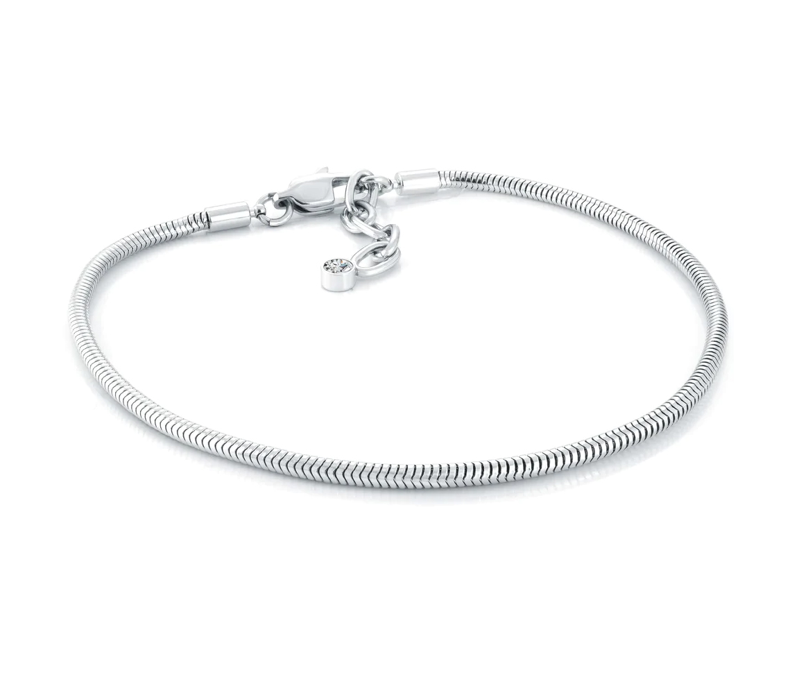CHAINE DE CHEVILLE EN ACIER À MAILLE PEAU DE SERPENT - IG SWN47/10 - VÉLORIA
