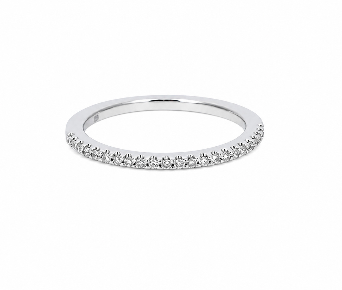 JONC SEMI-ÉTERNITÉ EN OR AVEC DIAMANTS - SJ R118278W - BIJOUTERIE SUISSE INC.