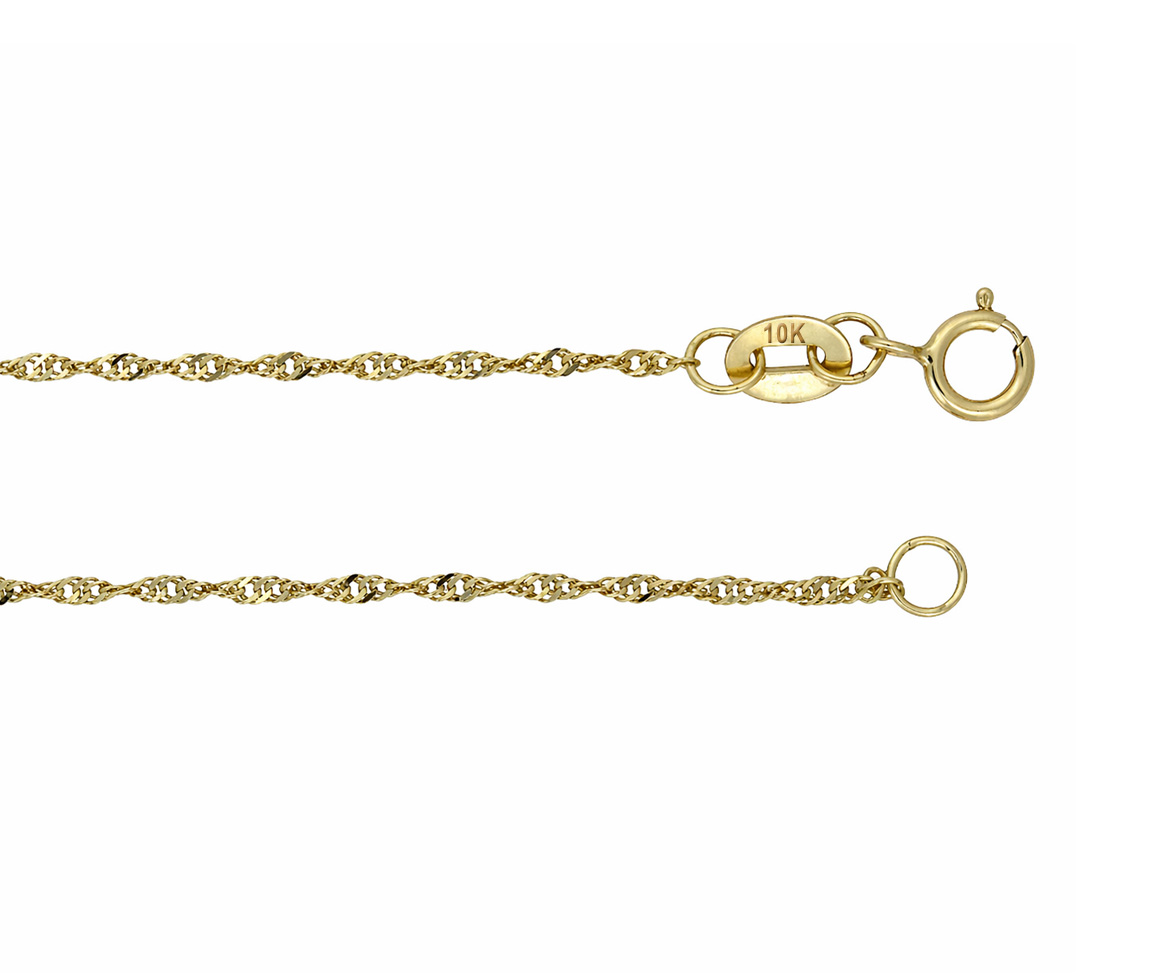 CHAINE SINGAPOUR EN OR - MB SING015Y18 - BIJOUX D'IMPORTATION