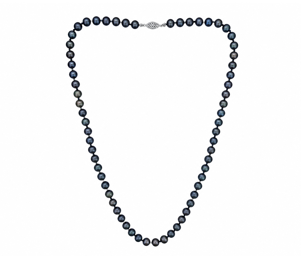 COLLIER AVEC PERLES D'EAU DOUCE TEINTÉES - AR COL01 - PERLE D'IMPORTATION