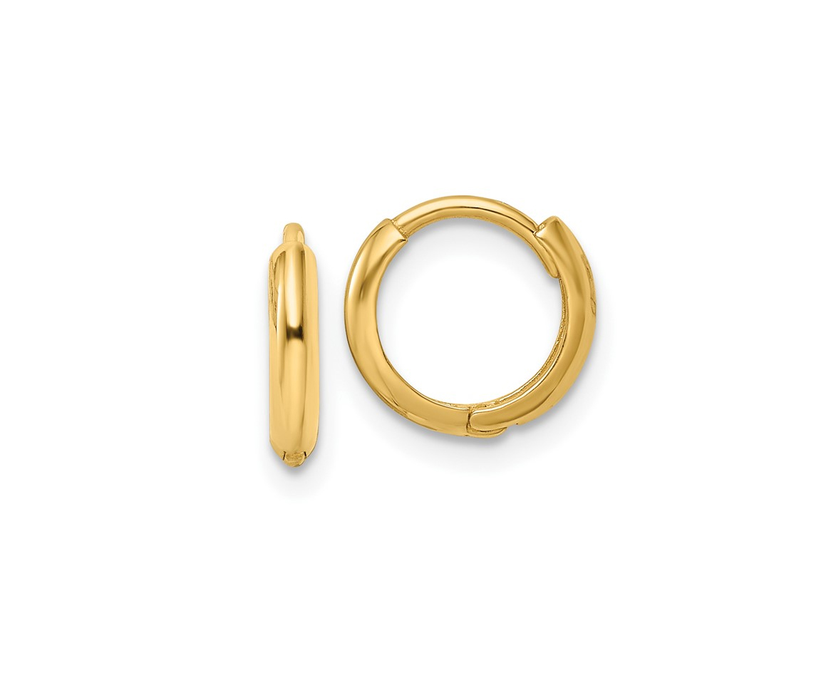 BOUCLES HUGGIES UNIES EN OR JAUNE - QG 10XY1259 - IMPORTATION