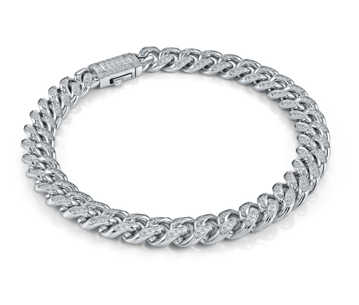BRACELET GOURMETTE AVEC CUBIQUES - IG SMB859 - ITALGEM