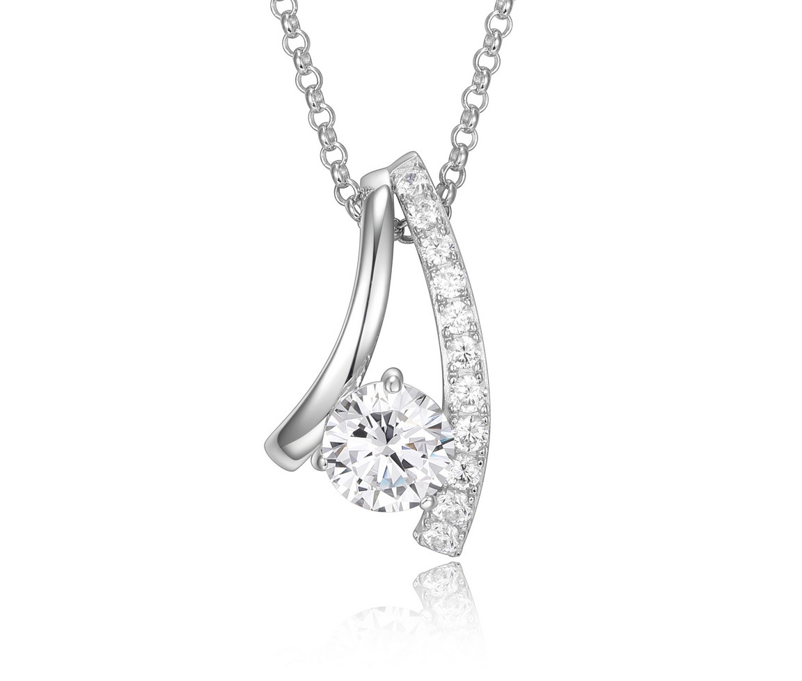 PENDENTIF ELLE AVECUBIQUES ZIRCONIAS - PJ R0LBK40048 - ELLE
