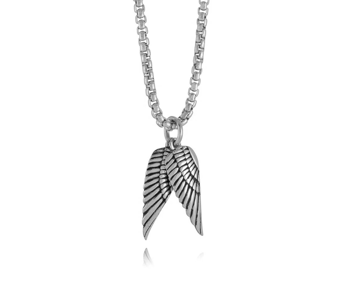 PENDENTIF 2 AILES D'ANGE EN ACIER - IG SP318 - ITALGEM
