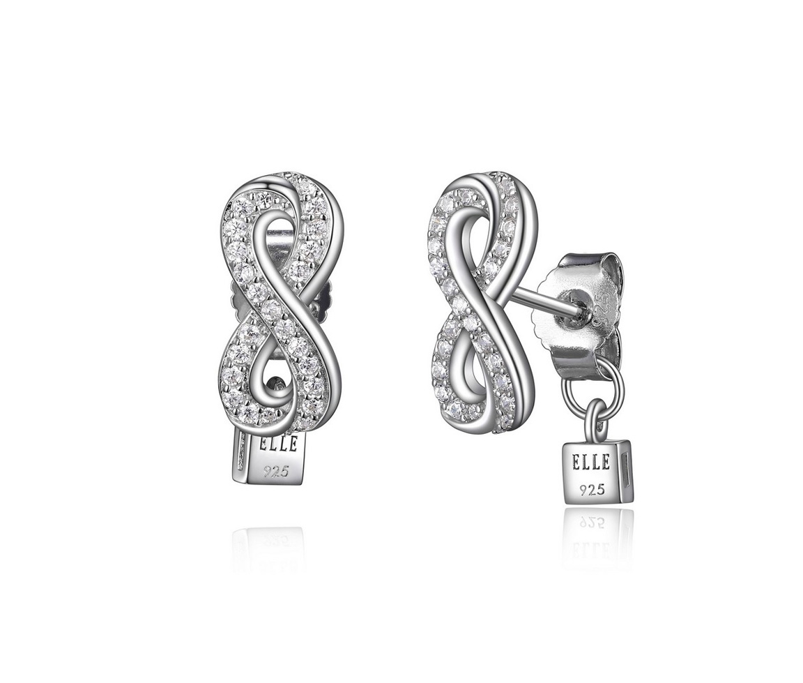 BOUCLES SIGNE DE L'INFINI AVEC CUBIQUES ZIRCONIAS - PJ R2LCD90058 - ELLE
