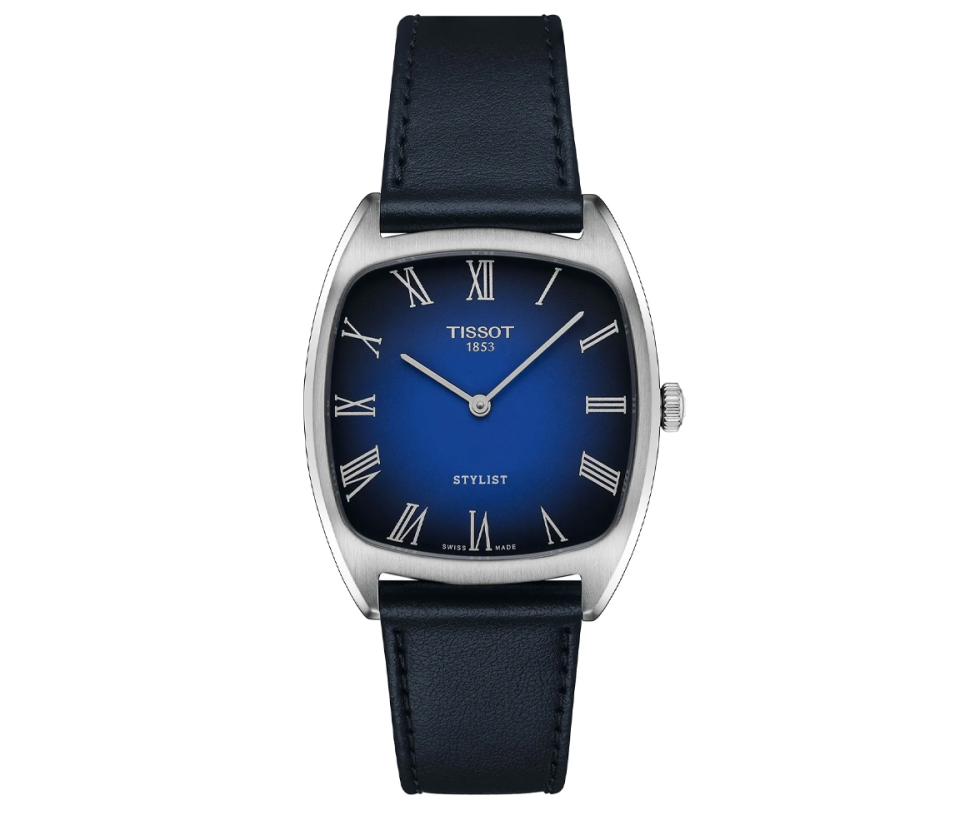 MONTRE TISSOT STYLIST CARRÉ EN ACIER AVEC BRACELET DE CUIR - T1599091604300 - TISSOT