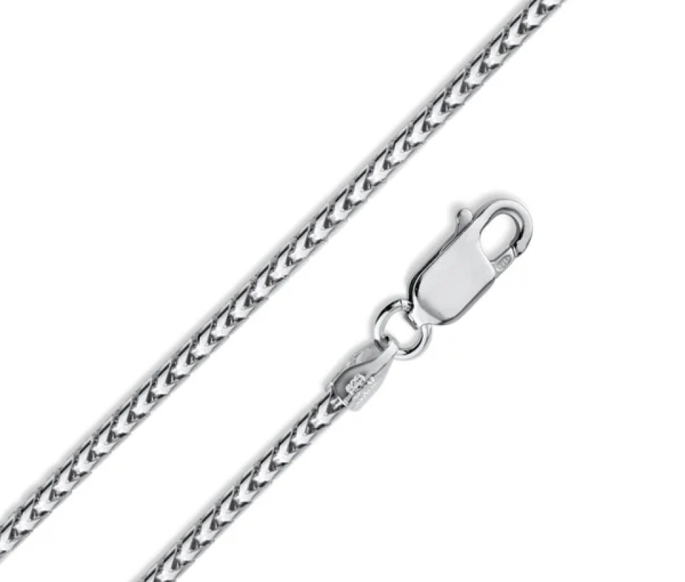 CHAINE EN ARGENT RHODIÉ À MAILLE FRANCO - SP CH319/18RH - BIJOUX D'IMPORTATION