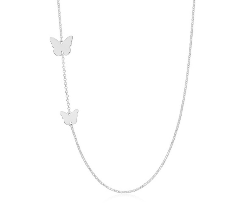 COLLIER PAPILLON EN ARGENT RHODIÉ - PJ R0ADHHA012 - REIGN