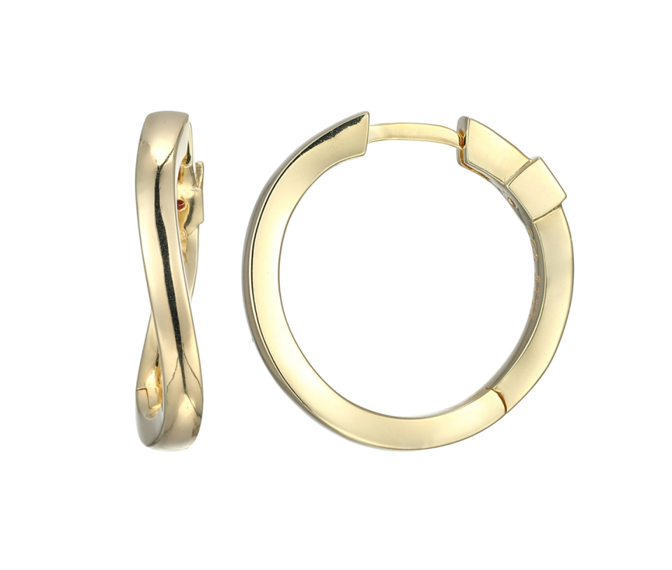 BOUCLES ELLE HUGGIES EN ARGENT/PVD OR - PJ 32LCQHA027 - ELLE