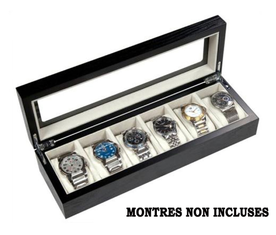 COFFRE POUR 6 MONTRES EN BOIS - JM WD906 - ALPINE