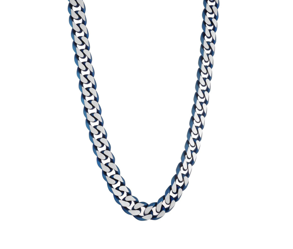 CHAINE EN ACIER/PVD BLEU À MAILLE GOURMETTE - IG SWBN4 - ITALGEM