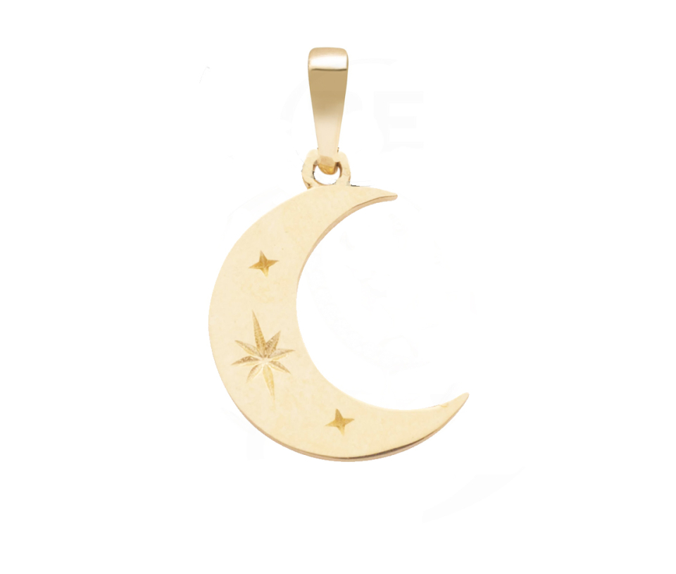 PENDENTIF LUNE ET ÉTOILES EN OR JAUNE - CB PYD431307 - CBE