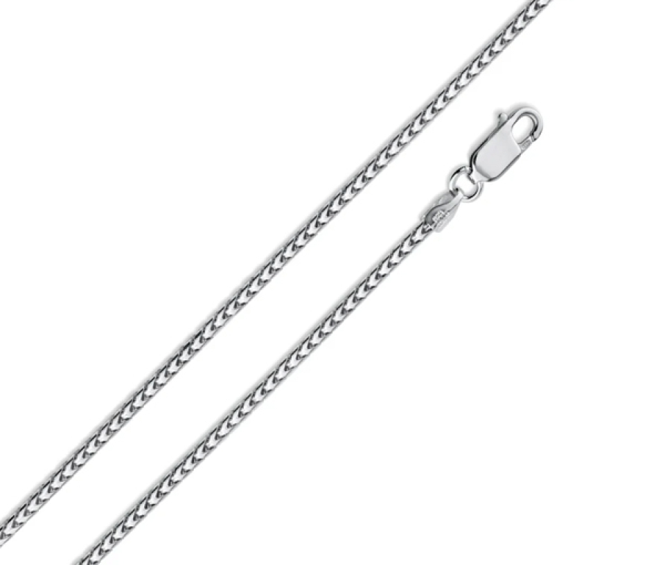 CHAINE EN ARGENT RHODIÉ À MAILLE FRANCO - SP CH318RH26 - BIJOUX D'IMPORTATION