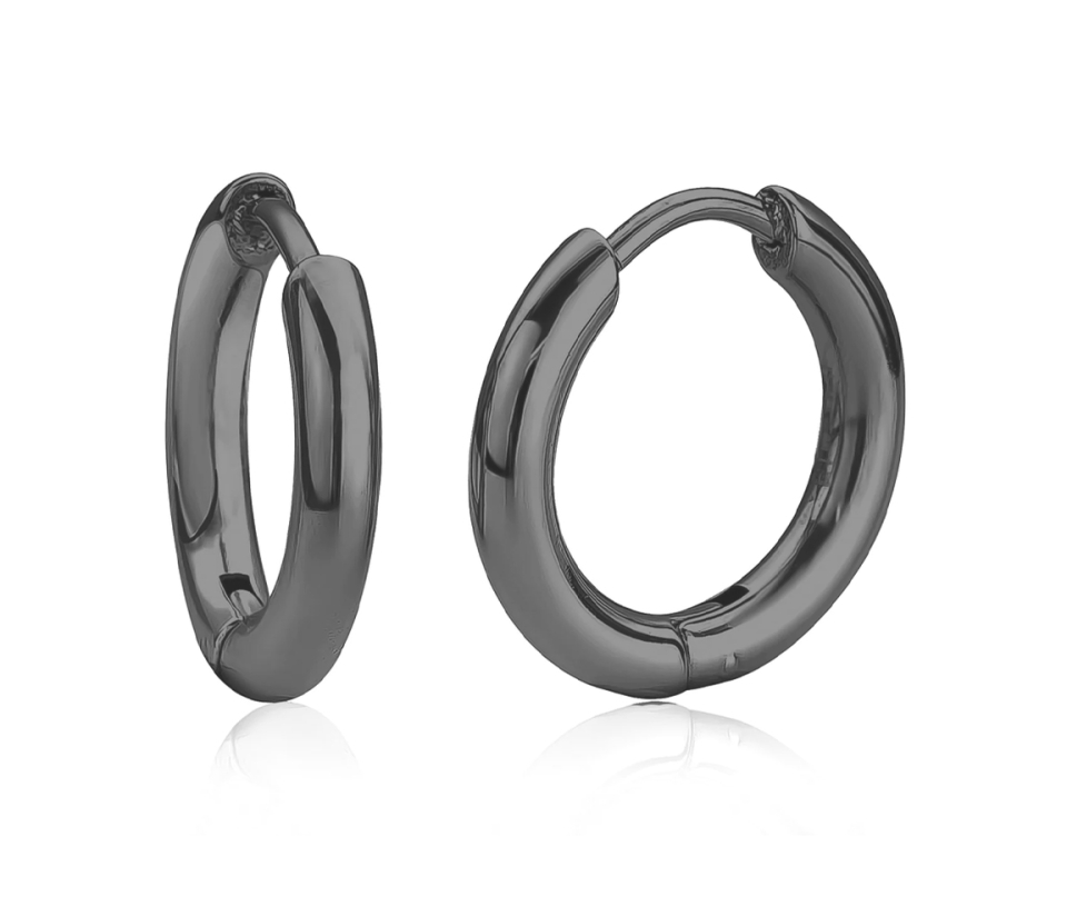 BOUCLES HUGGIES EN ACIER/PVD NOIR - IG SEA230 - ITALGEM