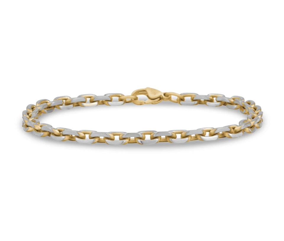 BRACELET EN ACIER/PVD OR 2 TONS À MAILLON D'ANCRAGE - AZ ASB335/08 - AREZZO