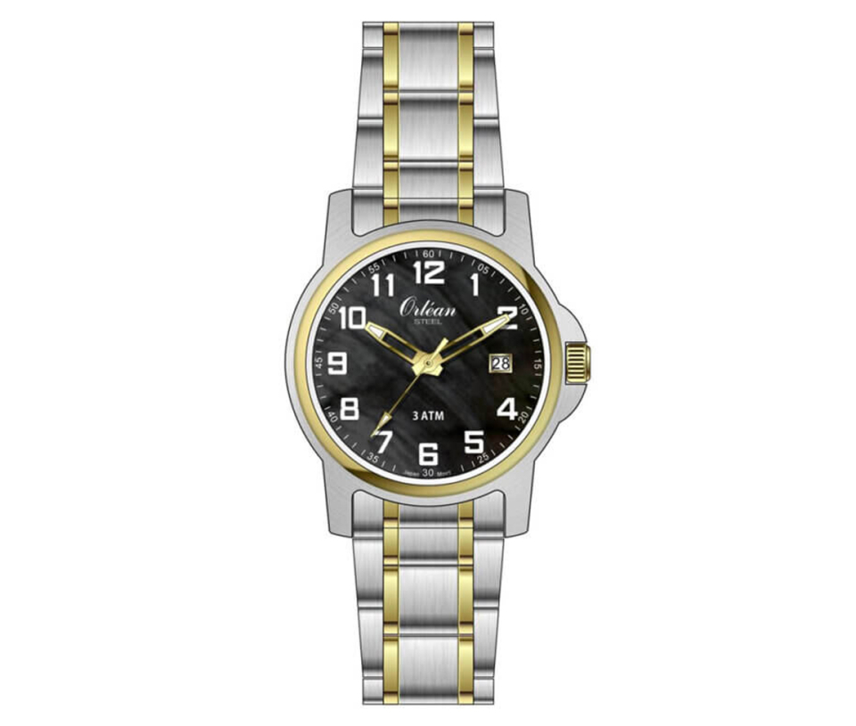 MONTRE POUR DAME ORLEAN EN ACIER/PVD OR 2 TONS - BA ME3483 - ORLEAN